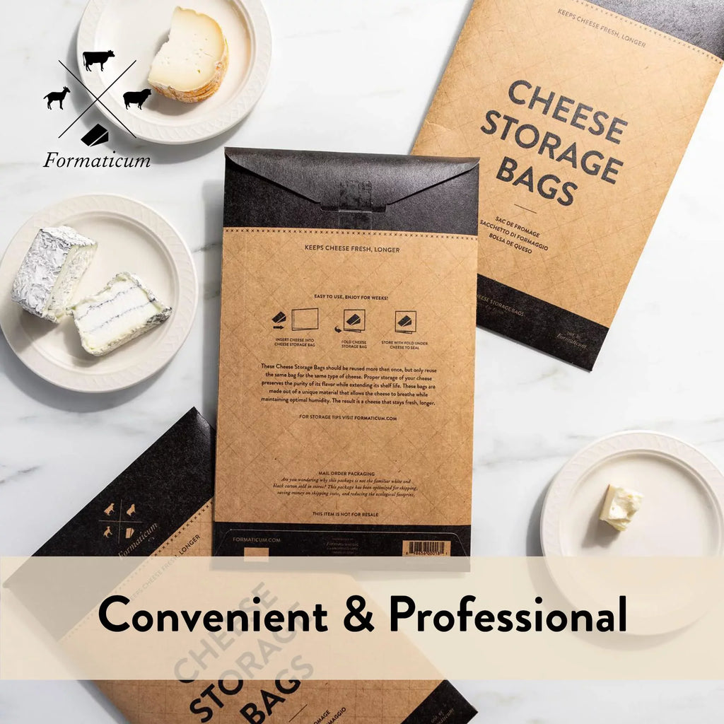 Stylish Formaticum Cheese Storage Bags, Keep Charcuterie Fresh, Wax Paper Bags, 75 Count
