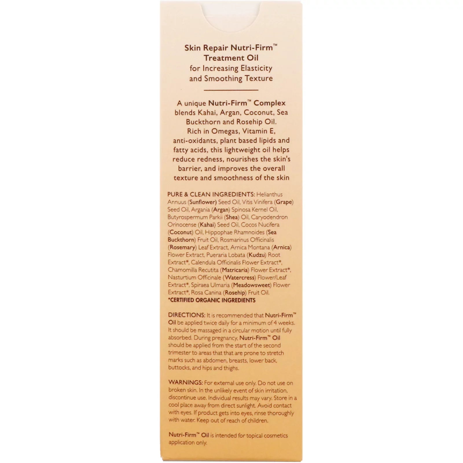 Babo Botanicals Skin Repair Nutri Firm Stretch Mark Treatment Oil for Sensitive Skin, Fragrance Free, 3.4 Oz
