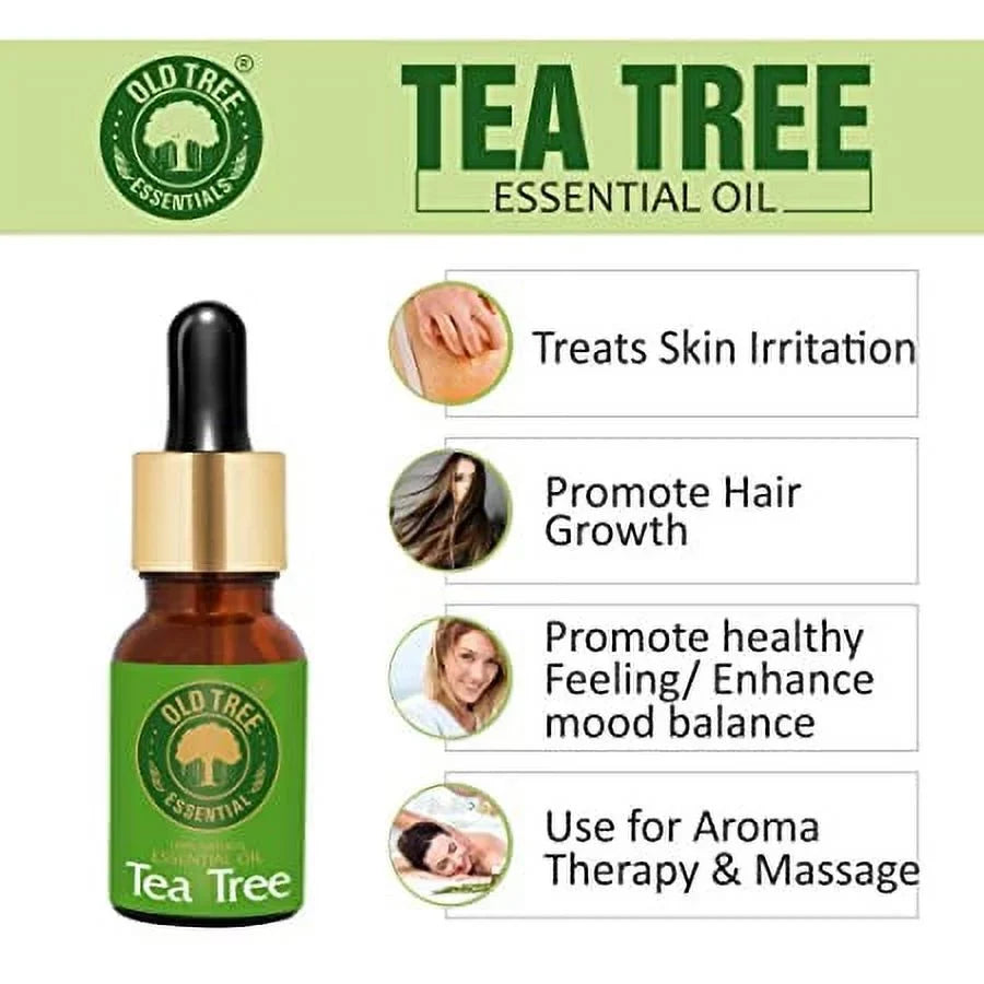 Stylish Old Tree Tea Tree Oil for Skin, Hair and Acne Care 15 ml.