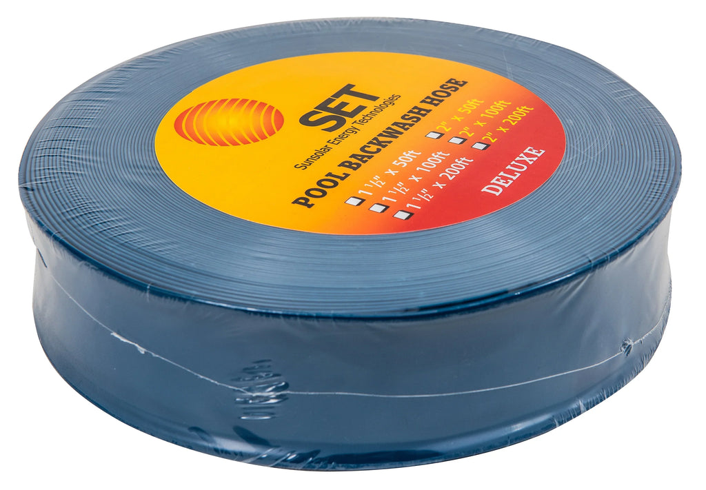 Stylish Heavy Duty Deluxe 1.5'' Backwash Discharge Hose for Swimming Pools - 100ft long