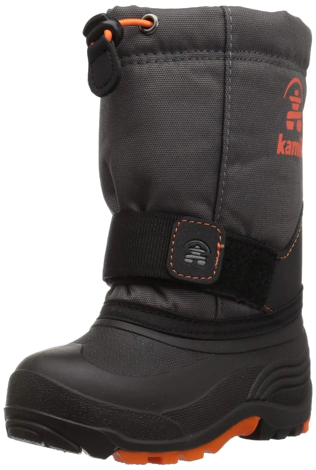 Kamik Kids' Rocket Snow Boot Toddler Warm Boots Grey Snow Boot Charcoal Flame (11)