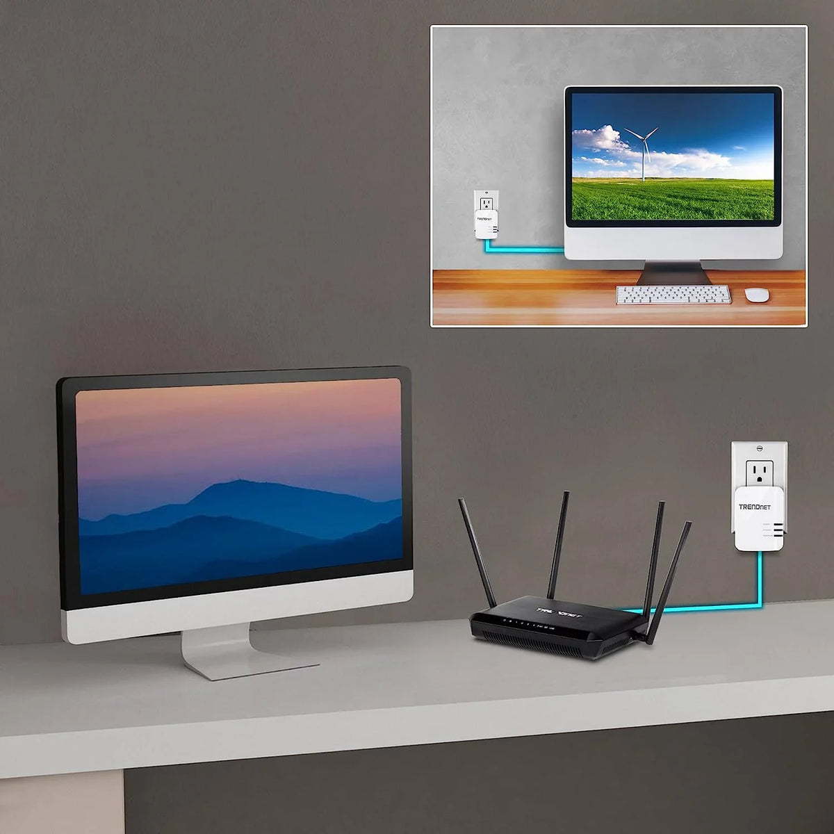 Stylish TRENDnet TPL-422E Powerline 1300 AV2 Adapter