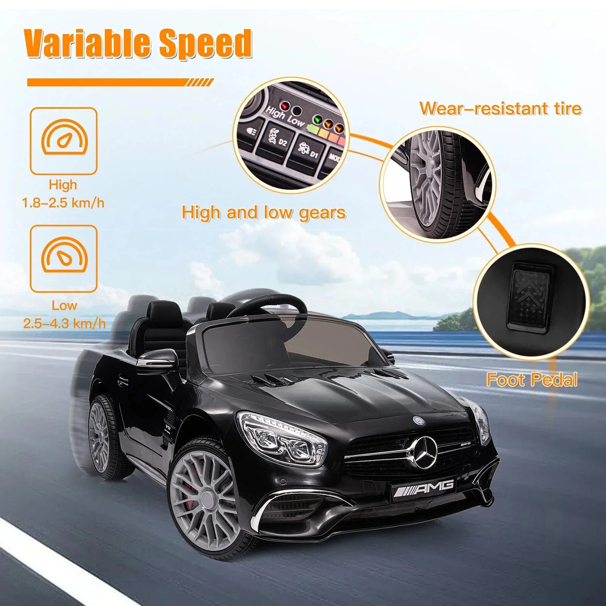 Mercedes Benz AMG SL65 12V Electric Kids Ride On Car with Remote Control - Officially Licensed