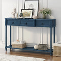 Console Table Sofa Table with Drawers for Entryway with Projecting Drawers and Long Shelf (Antique Navy, OLD SKU: WF189574AAM)