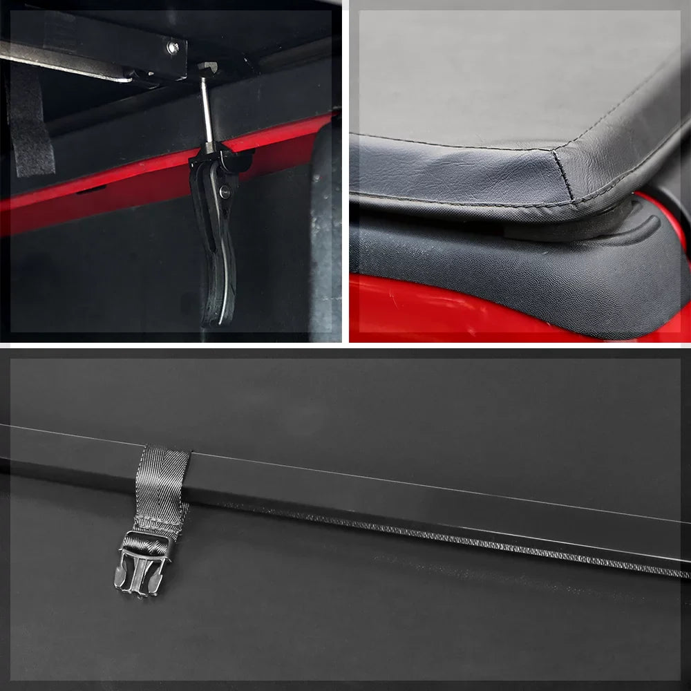 Stylish Short Bed Truck Tonneau Cover 5Ft Soft Top Tri-Fold Fleetside for 05-21 Frontier Fits select: 2005-2019 NISSAN FRONTIER