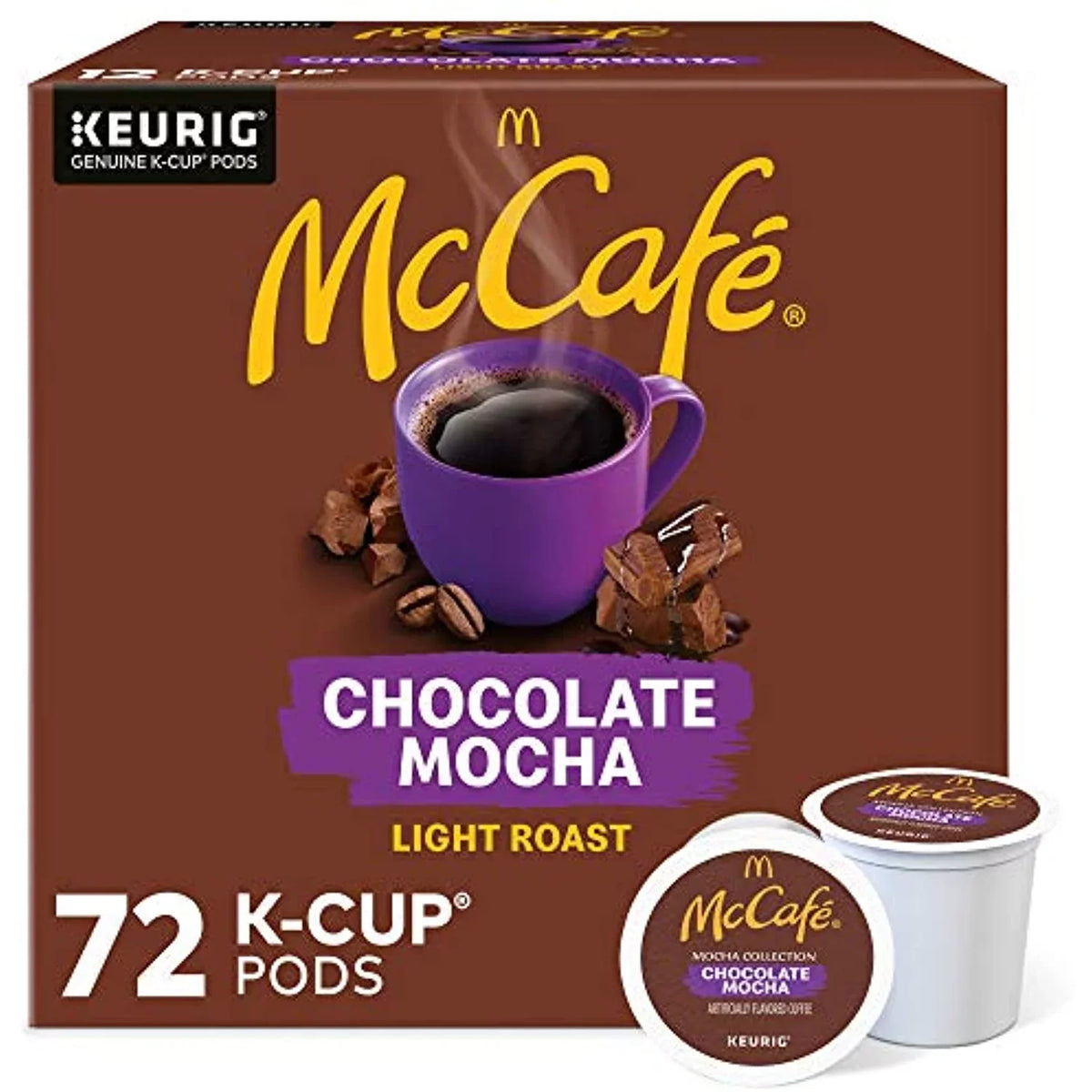 Stylish Mccafe Chocolate Mocha, Single Serve Coffee Keurig K-Cup Pods, Flavored Coffee, 72 Count