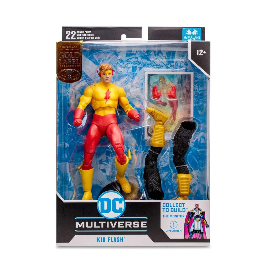 Stylish McFarlane DC Gold Label Collection Monitor Series Kid Flash Action Figure (Cris On Infinite Earths)