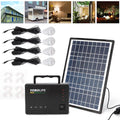 Stylish Portable Solar Power Generator Kit, Power Station with Solar Panel with 4 LED Lights for Outdoor Camping