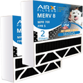 16x25x5 Air Filter Odor Eliminator Carbon Filter MERV 8 Comparable to MPR 700 & FPR 5 Compatible with Air Bear 255649-105 2 Pack by AIRX FILTERS WICKED CLEAN AIR.