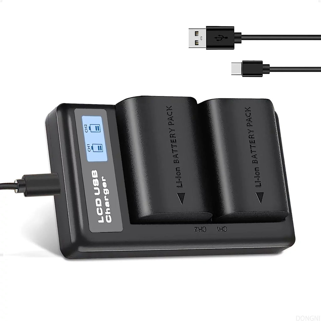 2-Pack LP-E6NH 2950mAh Batteries and Dual Charger for Canon EOS R R5 R6 5DS 6D 7D 60D 70D 80D 90D 5D Mark II/III/IV Camera - Exclusive Design