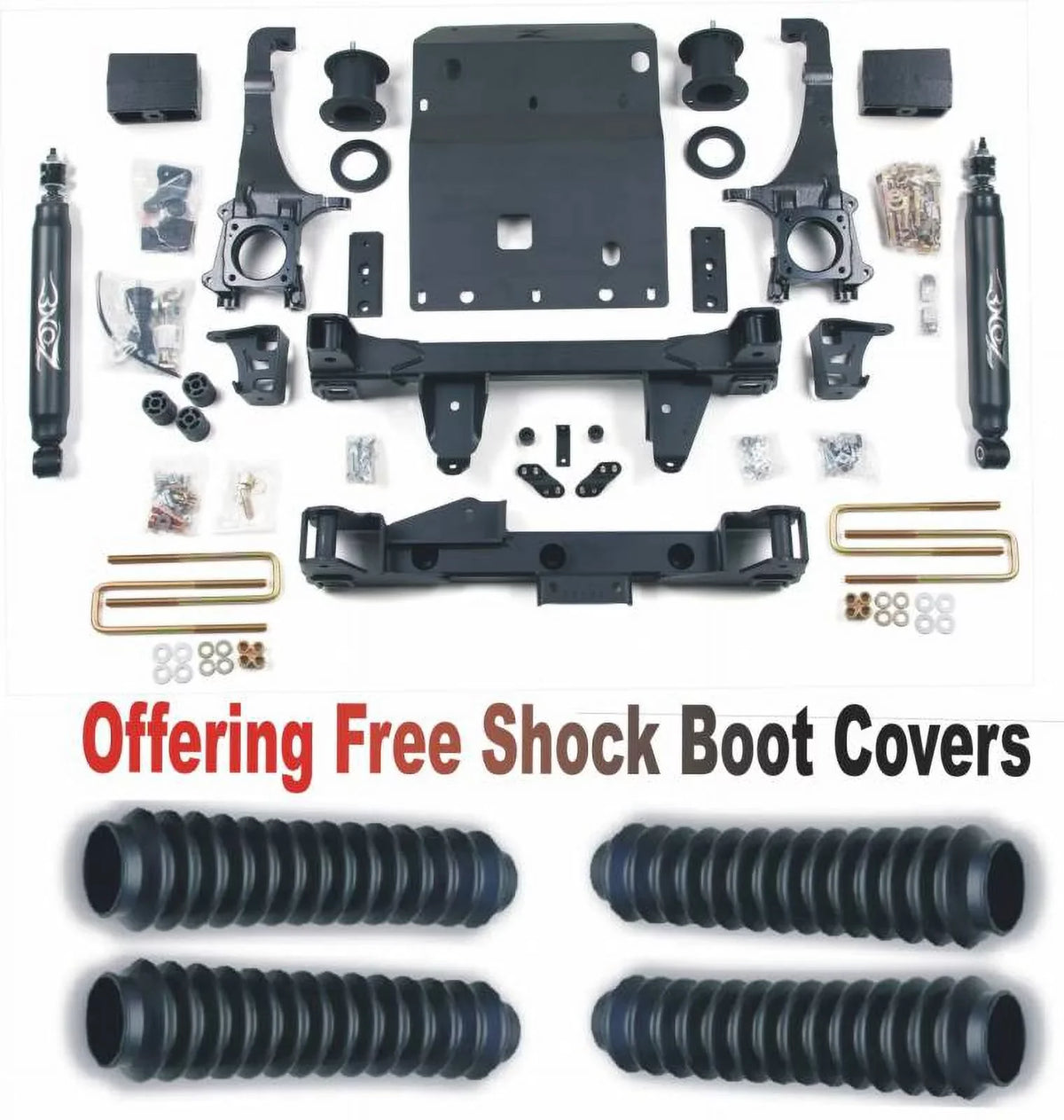 ZoneOffRoad 2005-2015 Fits Toyota Tacoma 4WD 6" Suspension System With Free Boot Protectors T3N/ZONU3100X2