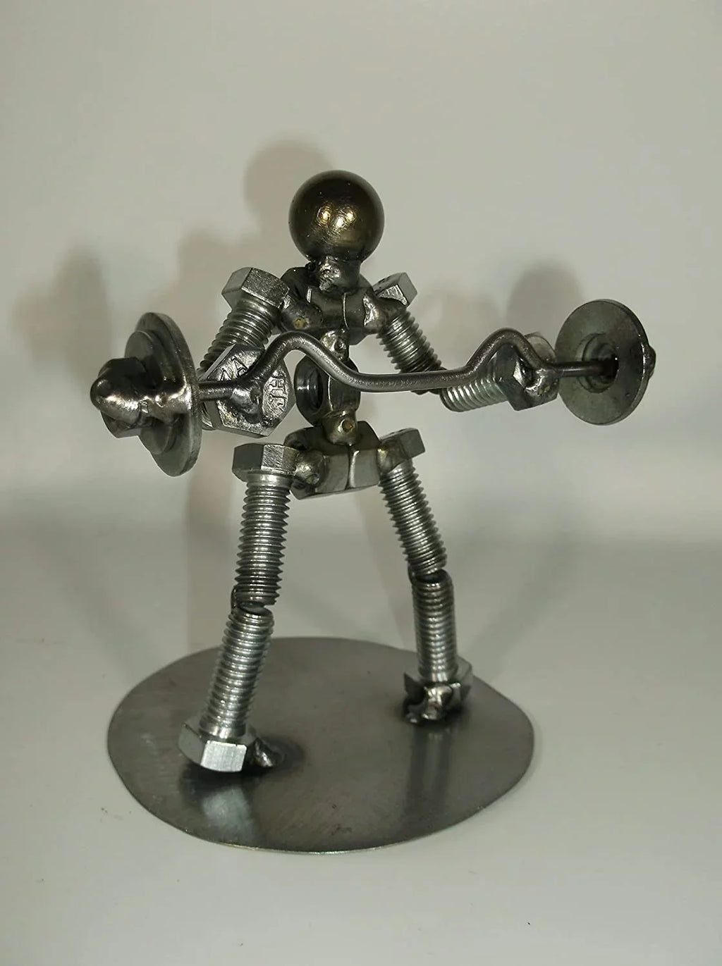 Stylish Preacher C url Weight Lifter Metal Bolt Figurine, curl bar