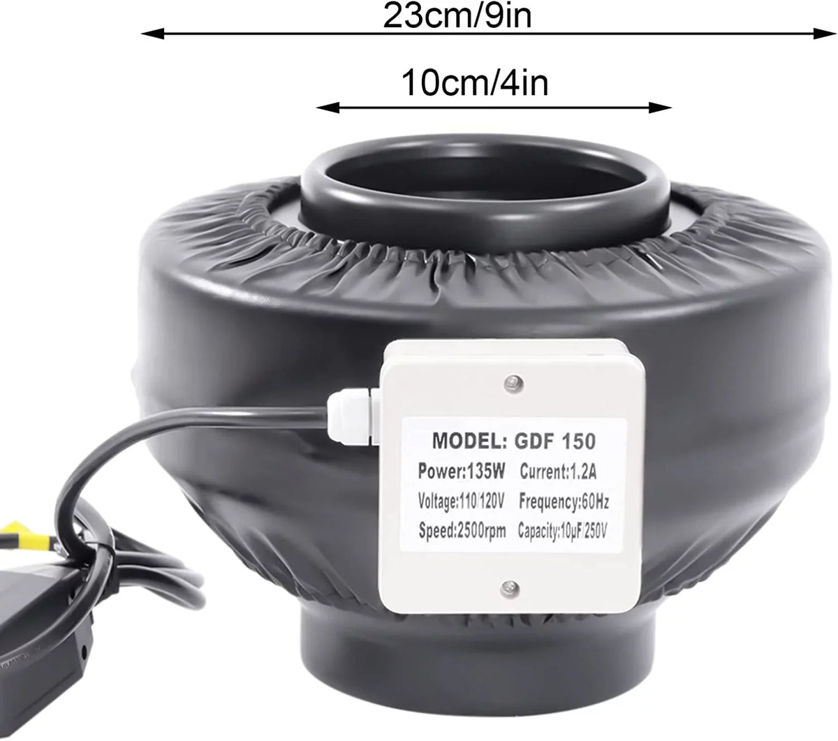 FETCOI Grow Tent Fan 8 Inch Inline Fan Industrial Grade Duct Exhaust Fan Combinable with HEPA Filter & Carbon Filter Powerful Booster Fanwith Speed Controller - Exclusive Design