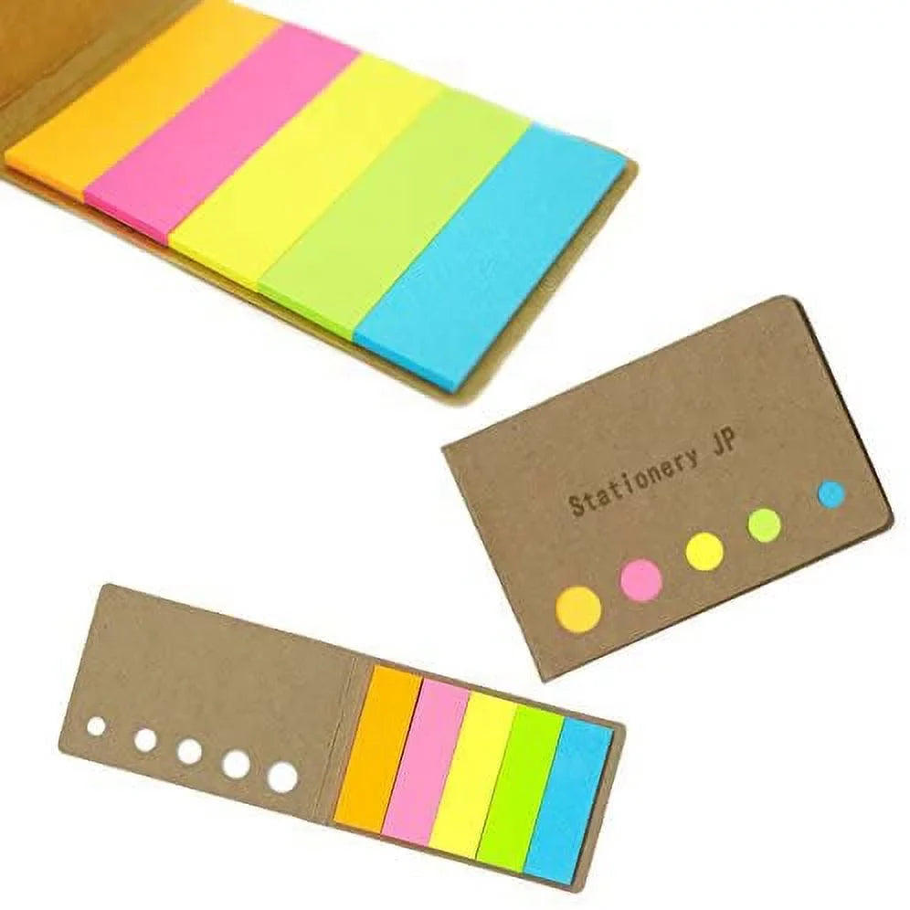 Stylish Zebra Techo T-3 Mini Ballpoint Pen for Notebook, 0.7 mm, Black Ink, 3-pack, Sticky Notes Value Set