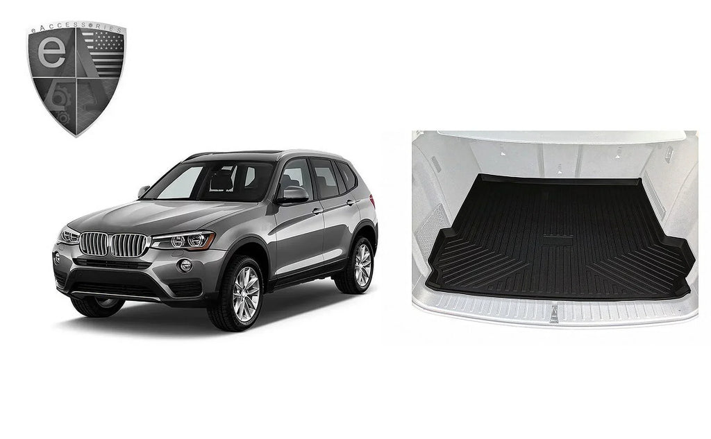 EACCESSORIES EA Cargo Liner â Trunk Mat for BMW X3 2011-2017 â Weather-Resistant Trunk Mats for Cars with Raised Lip â Non-Slip Car Trunk Mat Rubber â Easy to Install â Laser Pre-Cut Design