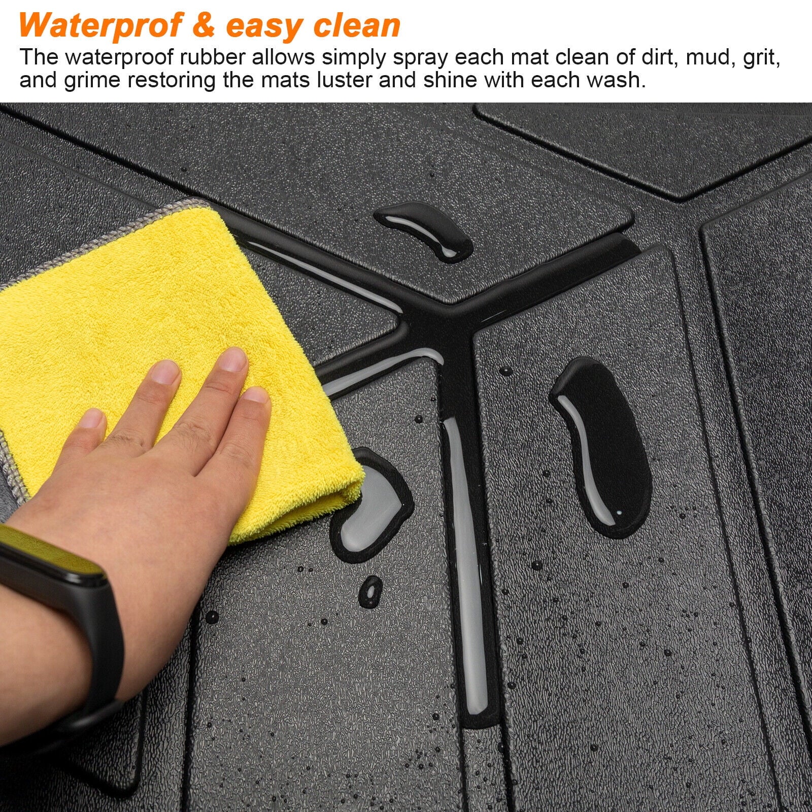 Stylish Trunk Mat Custom Fit Jeep Grand Cherokee 2011-2022 TPE Cargo Floor Carpet Rubber Car Rear Cargo Liner Protector All Weather Black