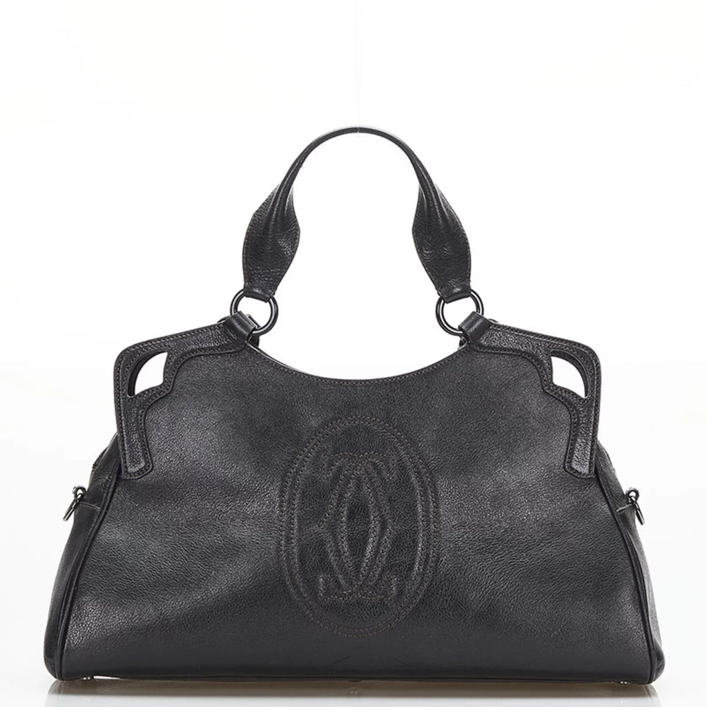 Pre-Owned Cartier handbag shoulder bag brown leather ladies CARTIER (Fair) - Exclusive Design