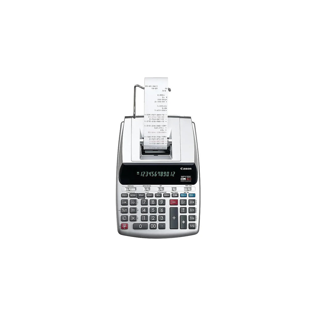 Canon MP11DX 12-Digit Ribbon Printing Calculator, Black/Red Print, 3.7 Lines/Sec - Exclusive Design