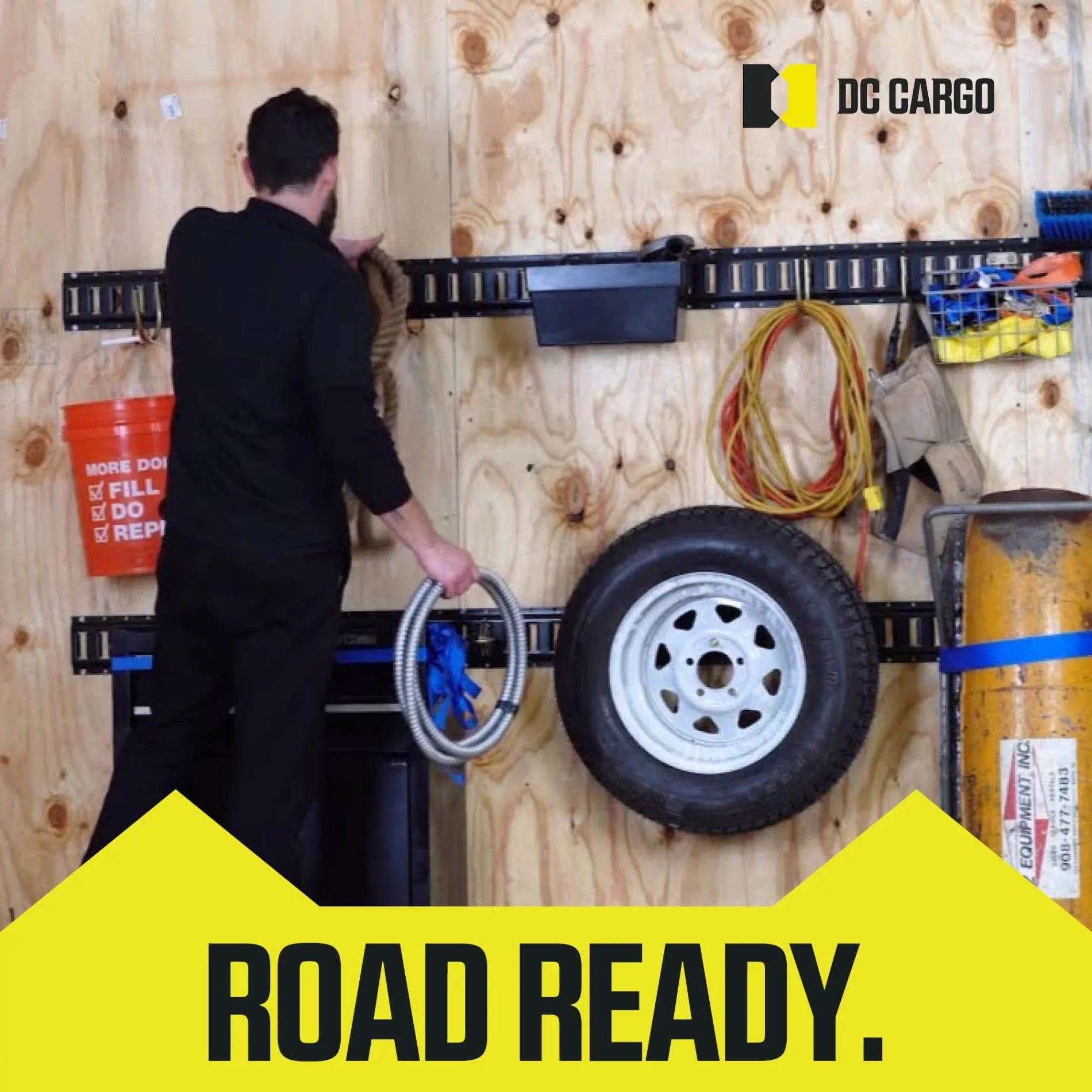 DC Cargo E-Track Basket | Trailer Organizing Storage Pail | 13" x 7-1/8" x - Exclusive Design
