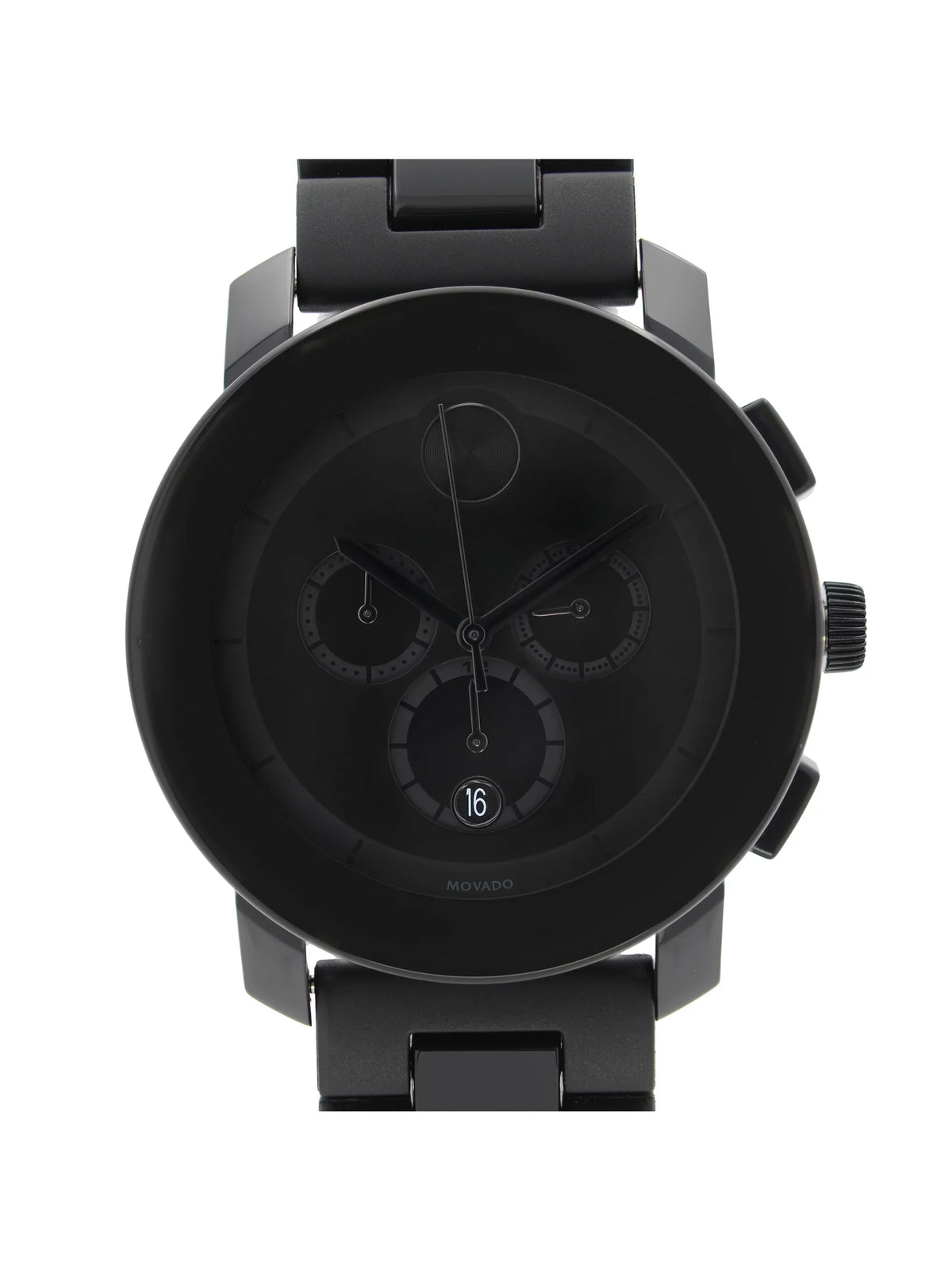 Movado Bold 43mm Steel Plastic Resin Black Dial Quartz Mens Watch 3600048 - Exclusive Design