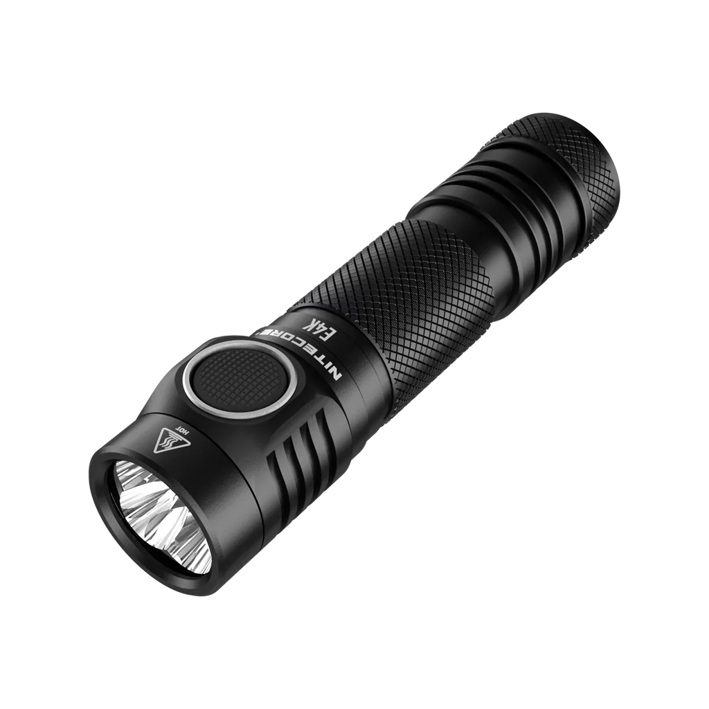 Combo: NITECORE E4K Next generation Flashlight - 4400 Lumens w/Tiki Mini Keychain Lamp -300 Lumens
