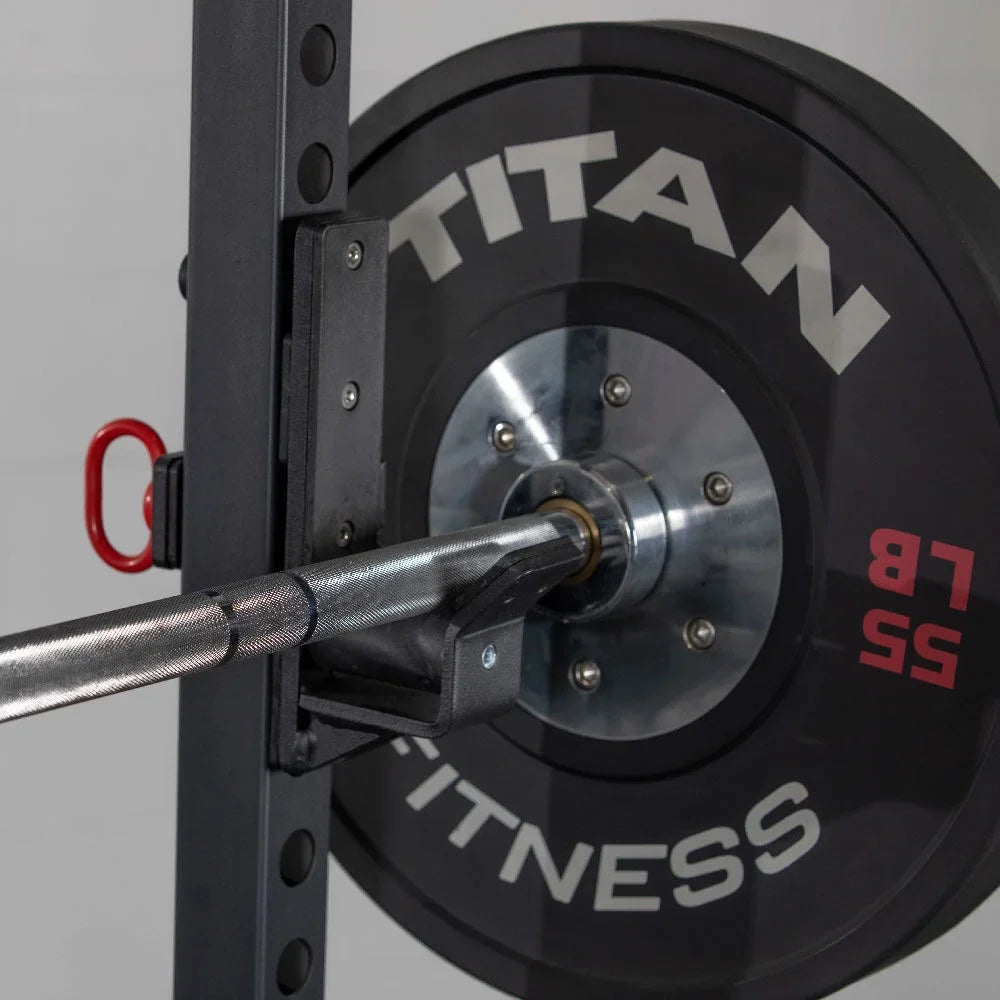 Stylish Titan Fitness T-2 Series Roller J-Hooks, UHMW Plastic, J-Hook Style Rack Mounted, 2,000 LB Capacity, Fits 2â x 2â Tubular Steel