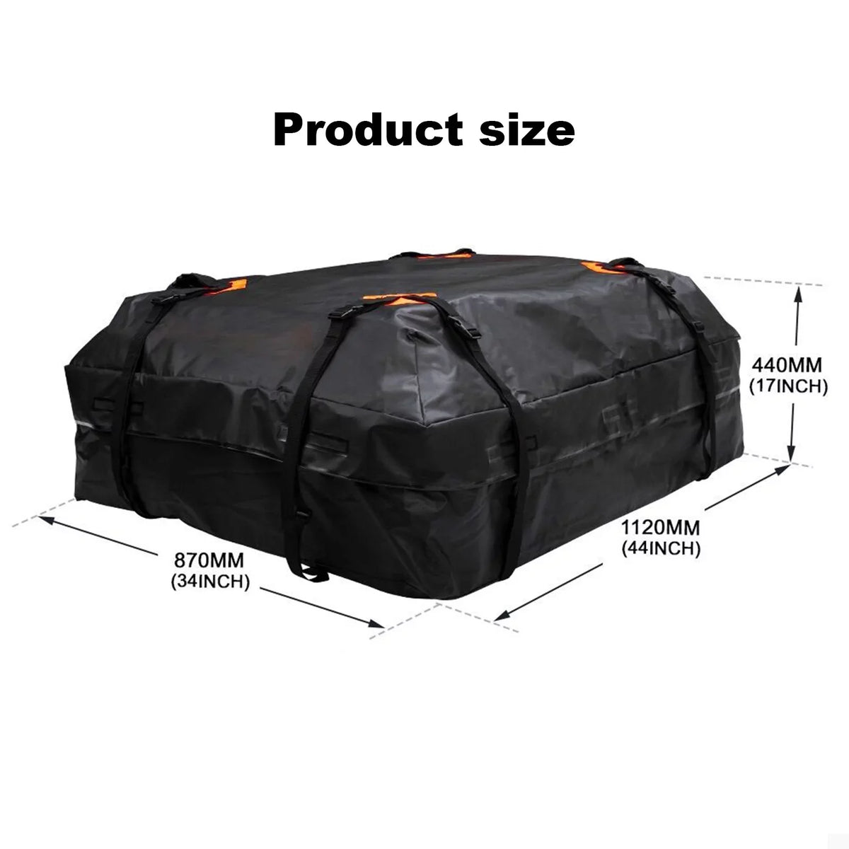 Htovila 600D Waterproof Cargo Bag Car Roof Cargo Carrier Universal Luggage Bag Storage Cube Bag for Travel Camping - Exclusive Design