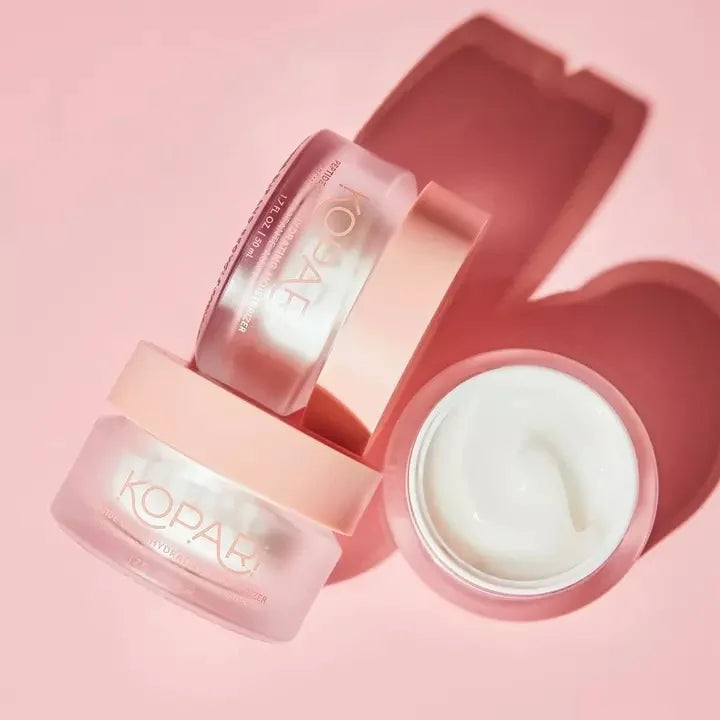 Stylish Kopari Peptide Glow Hydrating Cream Face Moisturizer, Supports Anti Aging, Helps Smooth Fine Lines and Wrinkles, Lightweight Moisturizing Face Lotion, Boosts Collagen, Cruelty Free, Vegan, 1.7 Fl Oz