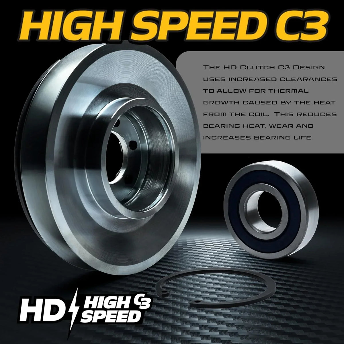 HD Switch 462715 GT1 High Torque 110ftlb (OEM 95) BigBearing Billet Pulley Blade PTO Clutch & 10A 483957 PTO Switch fits Scag 462715 Liberty Z & Scag Freedom Z GT1-CH03L, GT1CH03L Zero Turn Lawn Mower