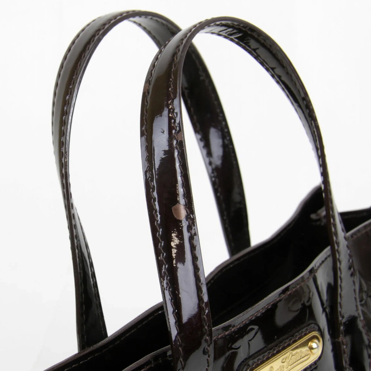 Pre-Owned LOUIS VUITTON Wilshire PM M93641 Handbag Monogram Vernis Amarant Women's (Good)