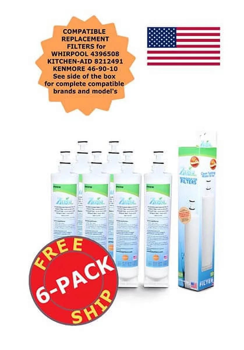 ZUMA Brand , Water and Ice Filter , Model # OPFW-RF300 , Compatible with WhirlpoolÂ® 4392857 - 6 Pack - Made in U.S.A. - Exclusive Design