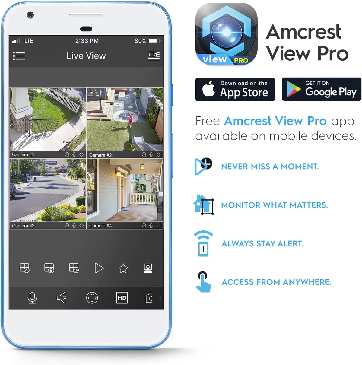Amcrest 4K IP PoE AI Camera UltraHD 8MP Security Outdoor Camera, FOV 129Â°, 49ft Color Nightvision, Human & Vehicle Detection, IP67 Weatherproof, 4K (3840x2160) @15fps, Black, IP8M-2796EB-AI - Exclusive Design