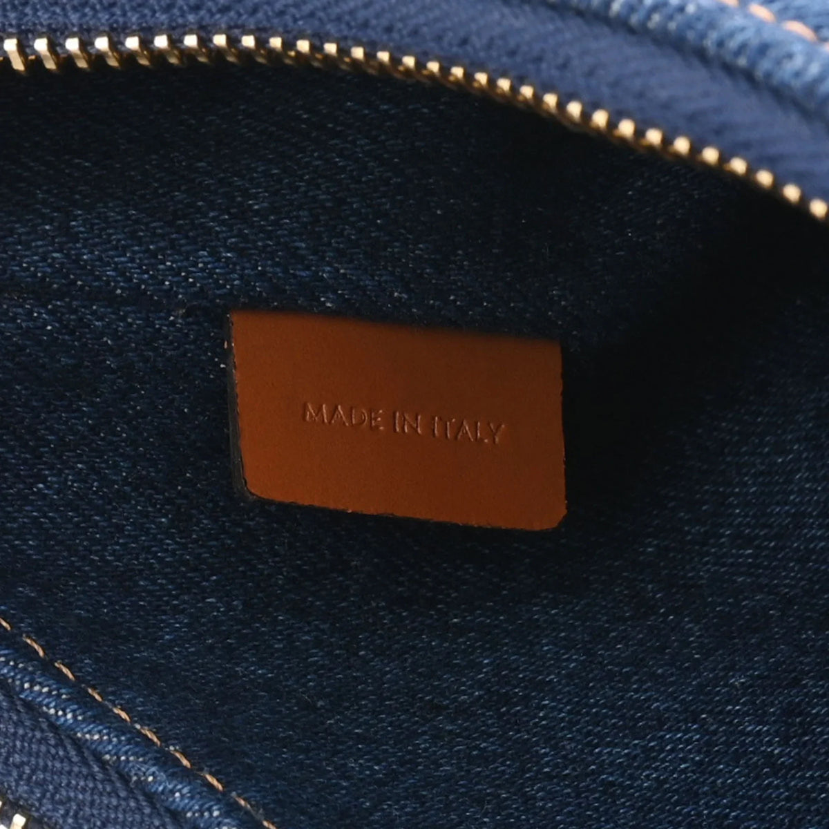 Pre-Owned CELINE Ava Blue 193952DKA Women's Denim Leather Handbag (Like New)