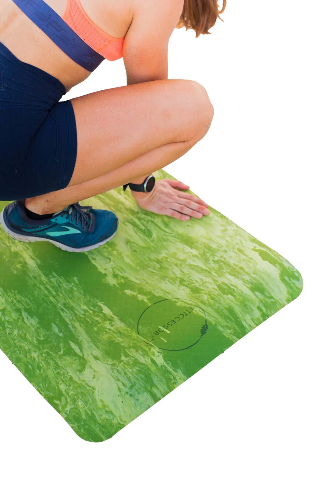 Large Fitccessory Sweat Proof Marble Yoga Mat - 3mm Thick for Home Yoga, Pilates, Stretching, Floor & Fitness Workouts