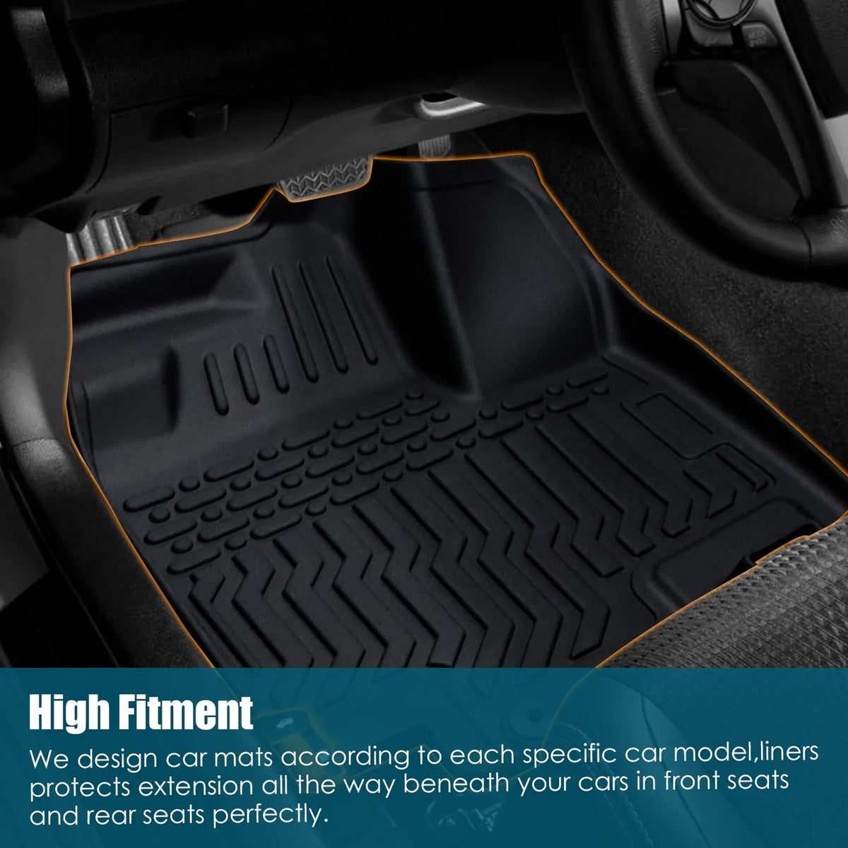 Stylish moobody Floor Mats,Bucket Center Telluride Bucket Console Floor 2020-2023 Kia Telluride Car Dazzduo Floor Telluride