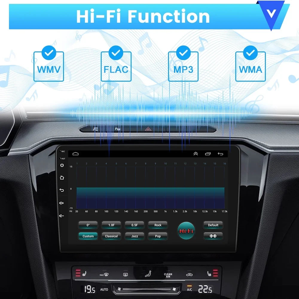 Podofo 2+64G for Honda Civic 2006-2011 Wireless Carplay Android Auto Mirror Link 10'' Touchscreen Car Stereo Radio Android 13 HD 1080P WIFI GPS Hifi FM Bluetooth, AHD Backup Camera - Exclusive Design