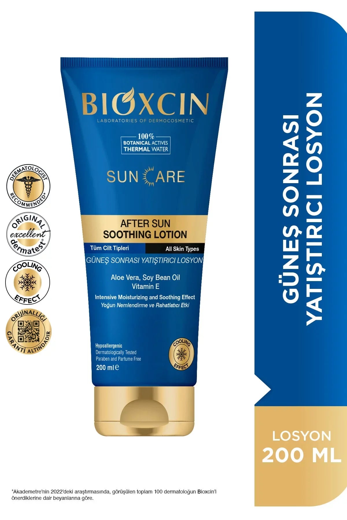 Stylish Sun Care After the Sun Cream 200 ml - Sokaki Moisturizer Protective Aloe Vera soybean Oil Vitamin E 8680512632870
