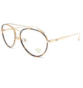 MCM Eyeglasses 2121 723 Shiny Gold-Havana Aviator Unisex 55x16x145