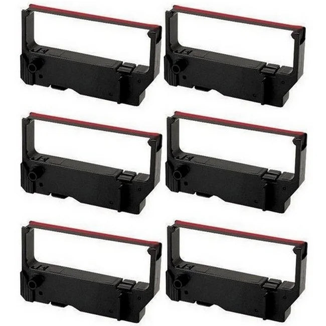 PrinterDash Compatible Replacement for Star-Micronics MP-200 Series/MP-235/MP-242/MP-292/MP-512/SP-200 Series/SP-212/SP-242/SP-500/SP-2000 Black/Red P.O.S. Printer Ribbons (6/PK) (30980113BR)