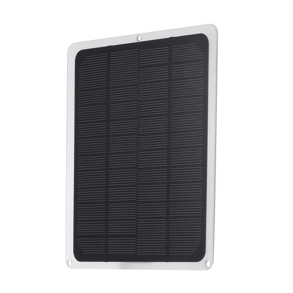 Stylish DC12V 10W Solar Panel with USB Port Car Chargers Charge for 12V-Battery Portable Completed Accessories for Outdoor Camping Hiking Fishing Climbing