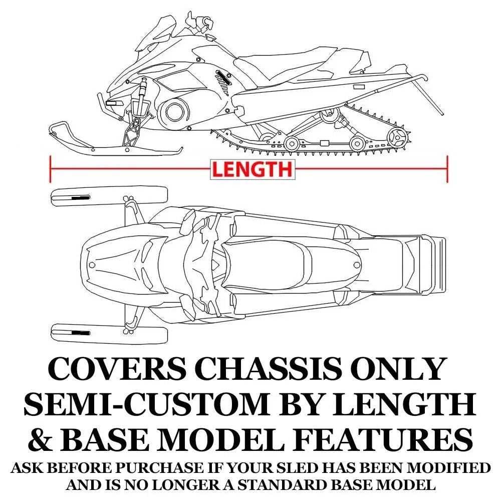 Snow Cover Compatible for 2008-2008 Ski Doo Bombardier snowmobile model GSX LIMITED 600 HO SDI, Trailerable 600 Denier Snow Machine Sled Gear - Exclusive Design