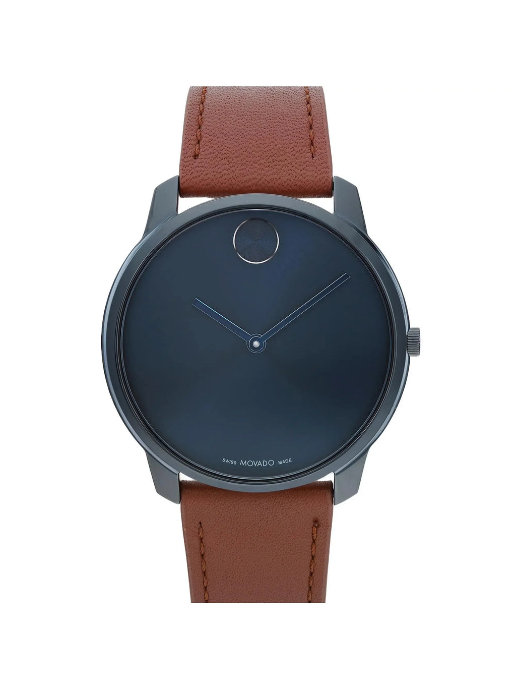 New Movado BOLD Thin 42mm PVD Steel Blue Dial Quartz Men Watch 3600830 - Exclusive Design