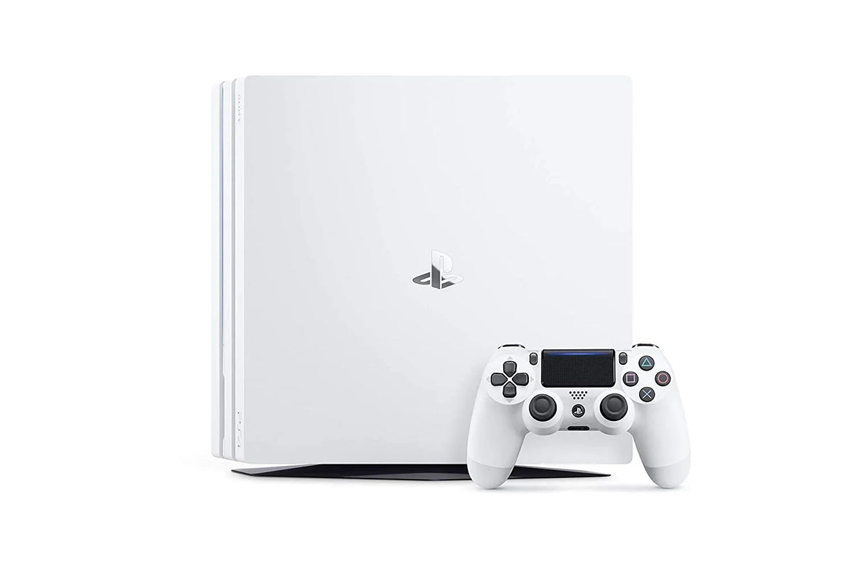 Sony PlayStation 4 Pro 1TB Only White Gaming Console with HDMI Cable BOLT AXTION Bundle Like New - Exclusive Design