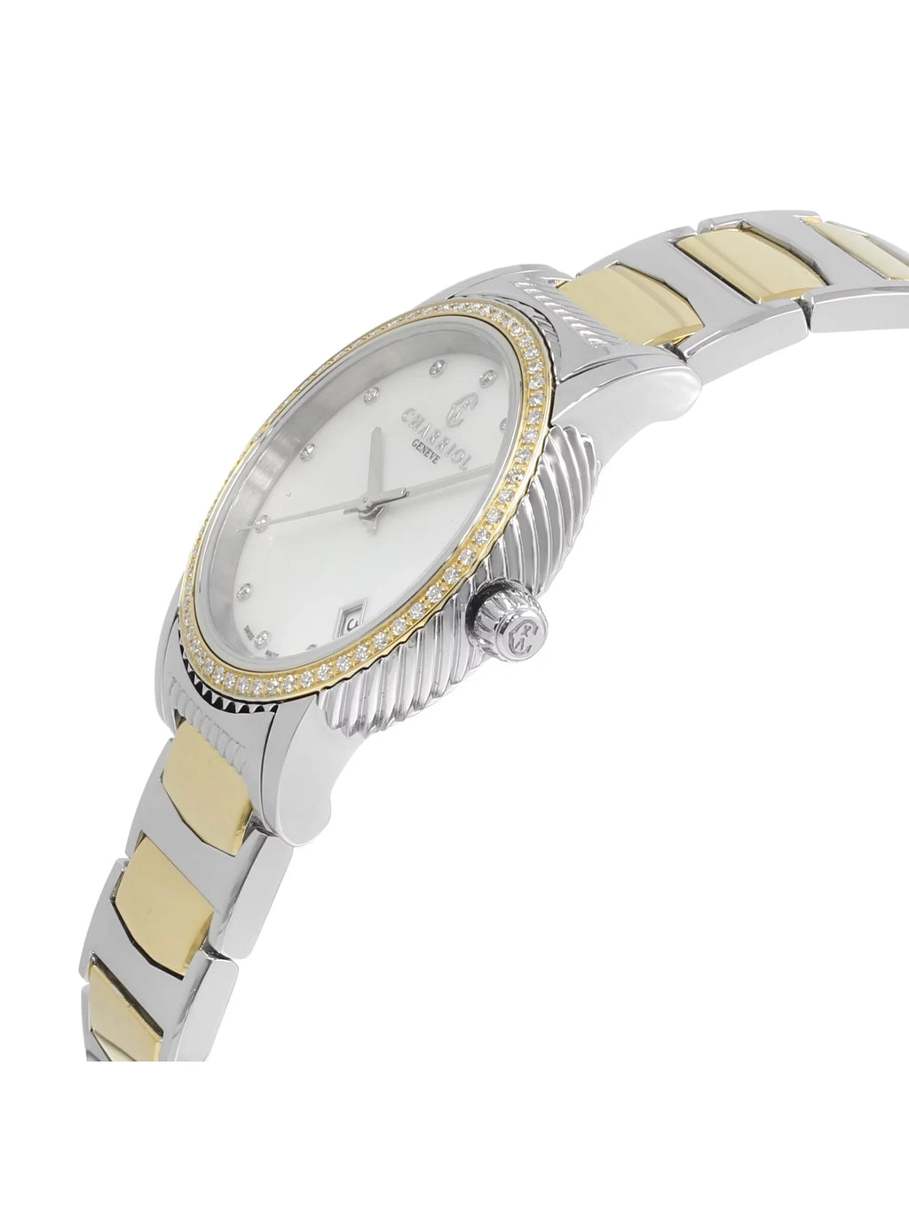 Charriol Parisii MOP 0.40cttw Two Tone Steel Quartz Ladies Watch P33SY2D.921.001 - Exclusive Design
