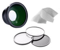 Stylish Panasonic Lumix DMC-LX10 0.43X High Definition Super Wide Angle Lens w/ Macro + Filter/Lens Adapter + Filter Set