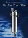 Stylish TECHTONGDA Front Water Filter Housing 10 inch Filter 1 inch NPT for Whole House Water Purification 304 Stainless Steel 8000L/h