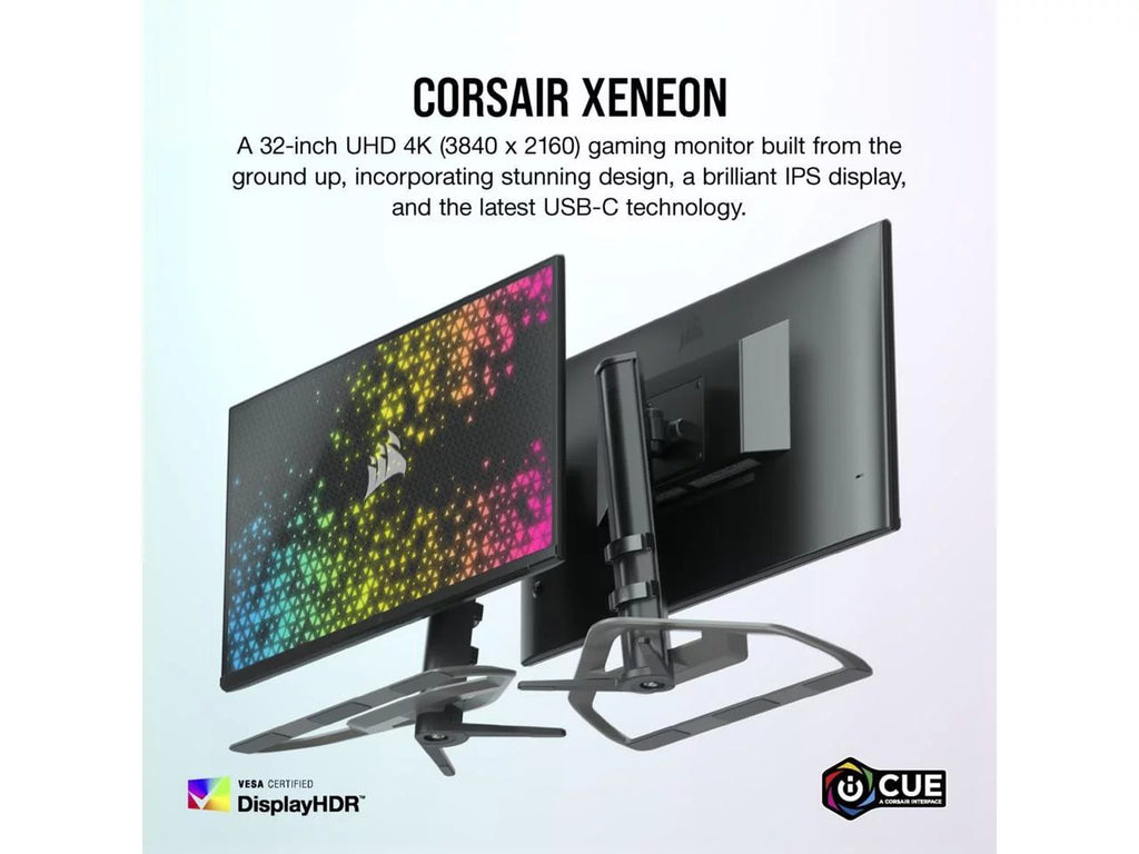 Stylish CORSAIR XENEON 32UHD144 32-Inch IPS UHD (3840 x 2160), FreeSync Premium, G-Sync, 144Hz Refresh Rate, DisplayHDR600 Gaming Monitor