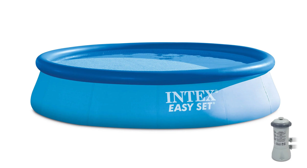 Intex 13' x 32" Easy Set Inflatable Outdoor Pool with Filter Pump & Cover - Exclusive Design