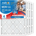 18x24x1 Air Filter MERV 11 Comparable to MPR 1000, MPR 1200 & FPR 7 Electrostatic Pleated Air Conditioner Filter 4 Pack HVAC Premium USA Made 18x24x1 Furnace Filters by AIRX FILTERS WICKED CLEAN AIR. - Exclusive Design