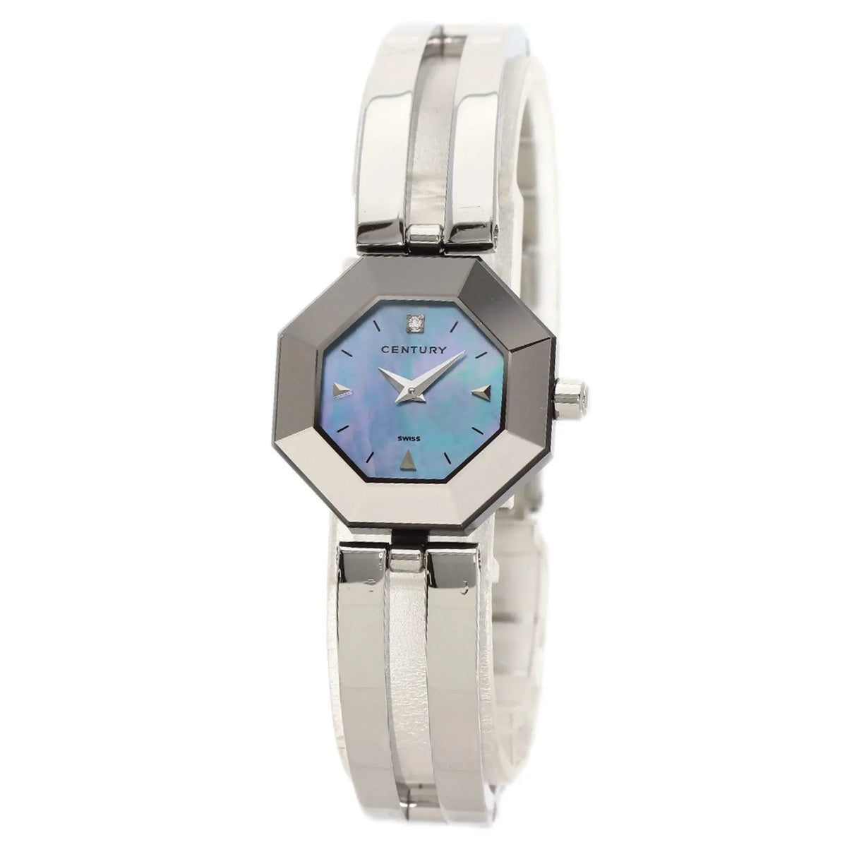 Stylish Pre-Owned Century Time Gem Watch Stainless Steel/SS Ladies CENTURY (Good)